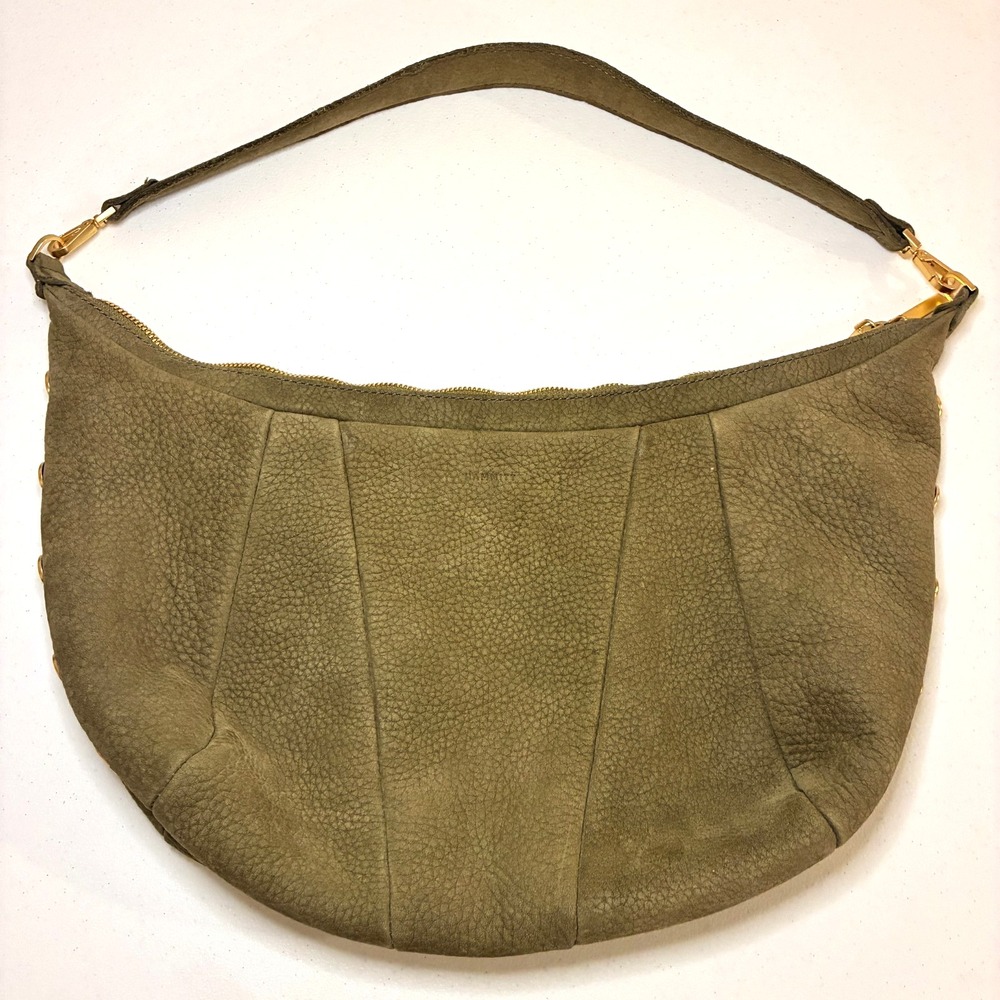 Hammitt Morgan Women's Nubuck Leather Shoulder Purse Travel Bag Hobo Designer